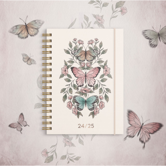 Kalender GRIEG A6 24/25 sommerfugl