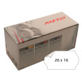 Prisetikett METO avtagbar 26x16mm hvit (6rl/1200)