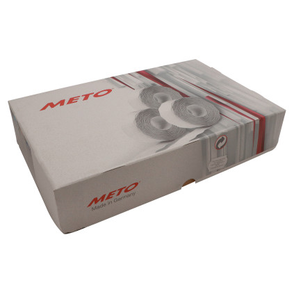 Prisetikett METO permanent 29x28mm rød (30rl/700)
