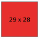 Prisetikett METO permanent 29x28mm rød (30rl/700)