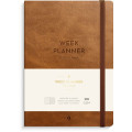 Kalender Week Planner Deluxe A5 cognac