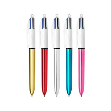 Kulepenn BIC 4 farger 1,0 met. ass (12)