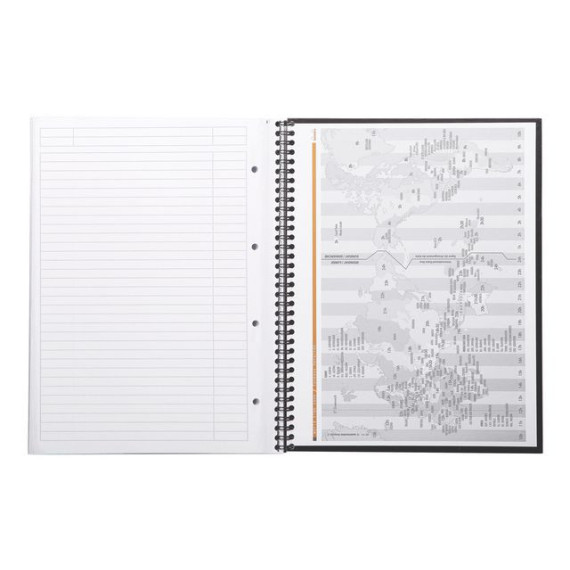 Spiralbok RHODIA Active A4+ linjert sort