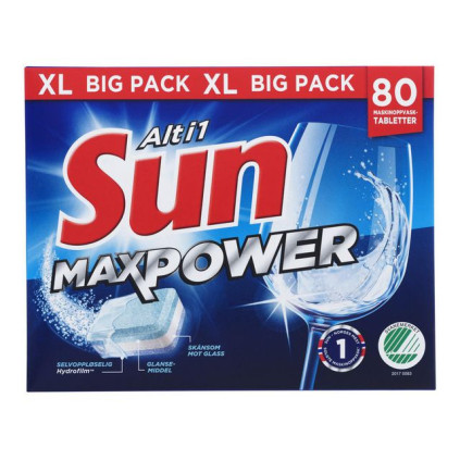 Maskinoppvask SUN MaxPower Alt i 1 (80)