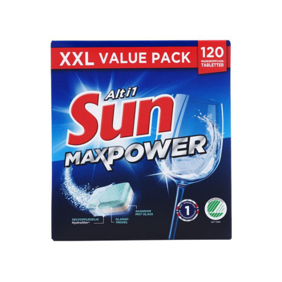 Maskinoppvask SUN MaxPower Alt i 1 (120)