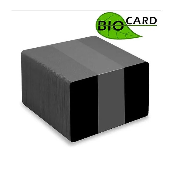 Plastkort Bio Card trebasert- Sort matt 100/pk