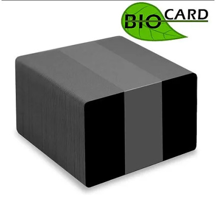 Plastkort Bio Card trebasert- Sort matt 100/pk
