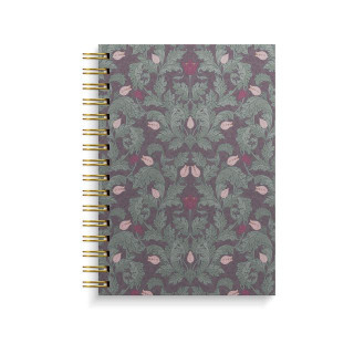 Spiralbok BURDE A5 Flowers burgunder