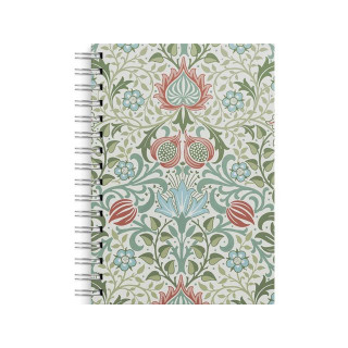 Spiralbok BURDE A5 Flowers blå/grønn