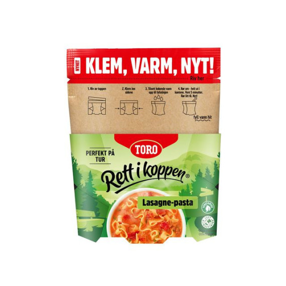 Lasagnepasta TORO Rett i koppen