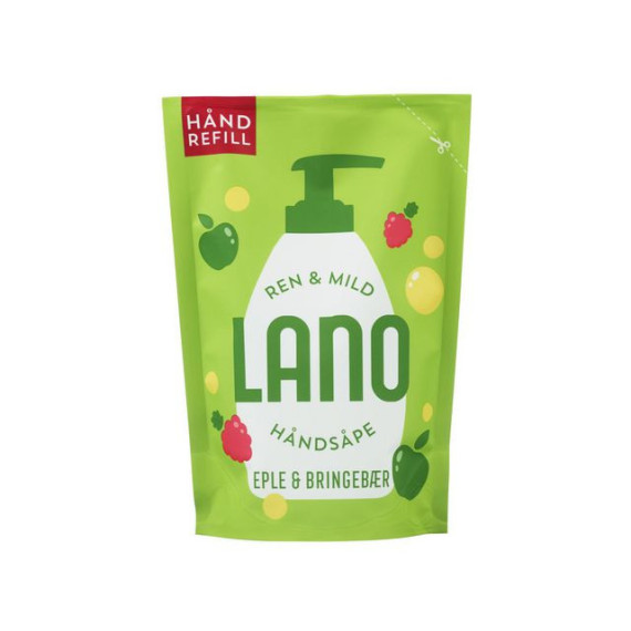 Håndsåpe LANO eple bringebær ref 300ml