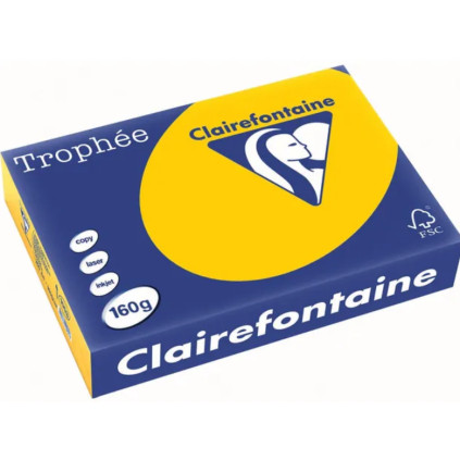 Kopipapir TROPHEE A4 160g gul (250)