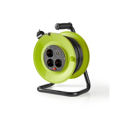 Kabeltrommel NEDIS 3 uttak 2xUSB 25m