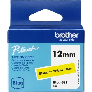 Tape BROTHER BTAG631 12mmx4m sort/gul