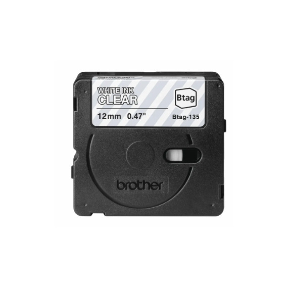 Tape BROTHER BTAG135 12mmx4m hvit/klar