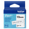 Tape BROTHER BTAG135 12mmx4m hvit/klar