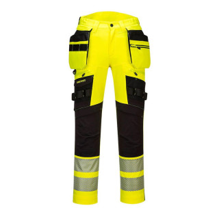 Bukse PORTWEST DX442 HiVis m/hl C60 gul