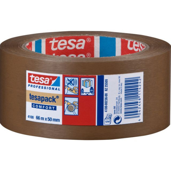 Emballasjetape TESA PVC 50mmx66m brun
