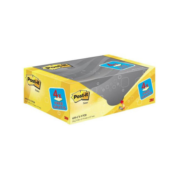 Notatblokk POST-IT 76x127 gul (20)