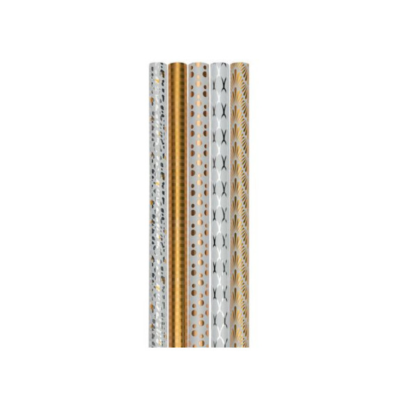 Gavepapir 70cmx1,5m Metallic